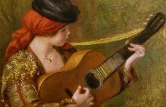 Pierre-Auguste Renoir - Jeune Espagnole jouant de la guitare
